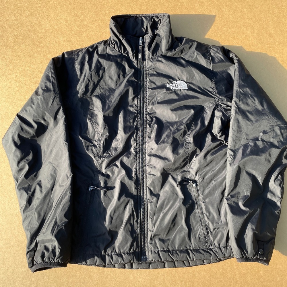 The North Face Full Zip Jacket Womens Small Black Hiking Casual Insulated‎ Coat